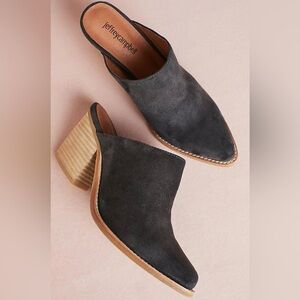 Jeffrey Campbell - Favela Black Suede Mules for Women - 8